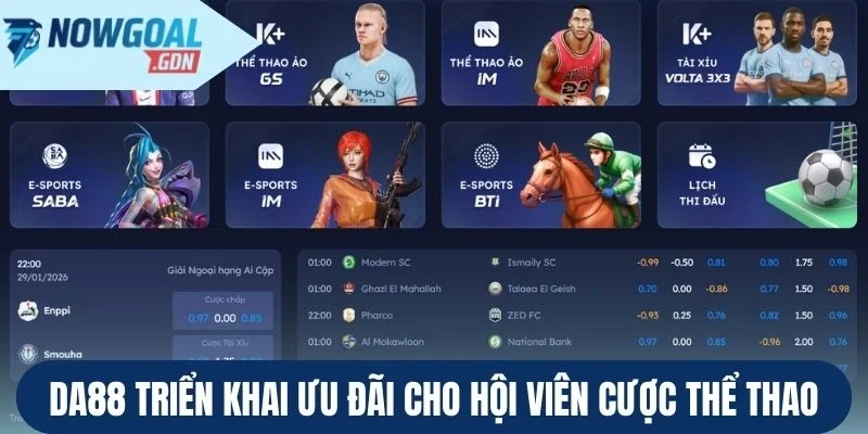 Da88 triển khai ưu đãi cho hội viên cược thể thao