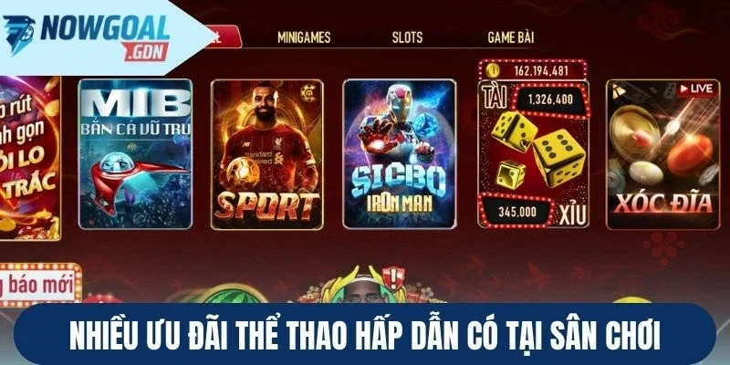 Nhiều ưu đãi thể thao hấp dẫn có tại sân chơi