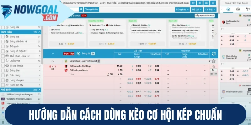 Hướng dẫn cách dùng kèo cơ hội kép chuẩn