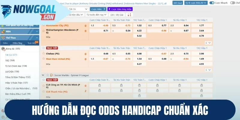 Hướng dẫn đọc odds Handicap chuẩn xác